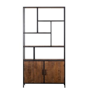 Giga Meubel Wandkast Ruben – Bruin Mangohout – 110x36x210cm Giga Meubel Wandkast Ruben – Bruin Mangohout – 110x36x210cm