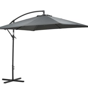 Corfu parasol – 250×250 cm – carbon black – donker grijs Corfu parasol – 250×250 cm – carbon black – donker grijs