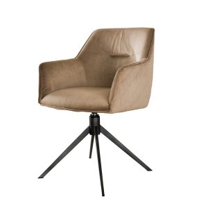 Giga Meubel Eetkamerstoel Pull – Champagne Velvet – Draaibaar – Set va Giga Meubel Eetkamerstoel Pull – Champagne Velvet – Draaibaar – Set va