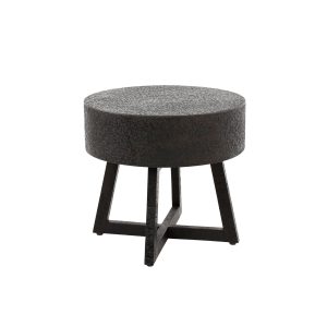 Giga Meubel Salontafel Bulky Ferro – Zwart/Brons Metaal – Ø50x47cm