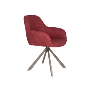 Housecraft Living Toye Eetkamerstoelen Armleuning Draaibaar Rood – Set