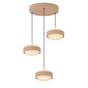 Freelight hanglamp Puleggia – 3 lichts – 33 x 150 cm – beige Freelight hanglamp Puleggia – 3 lichts – 33 x 150 cm – beige