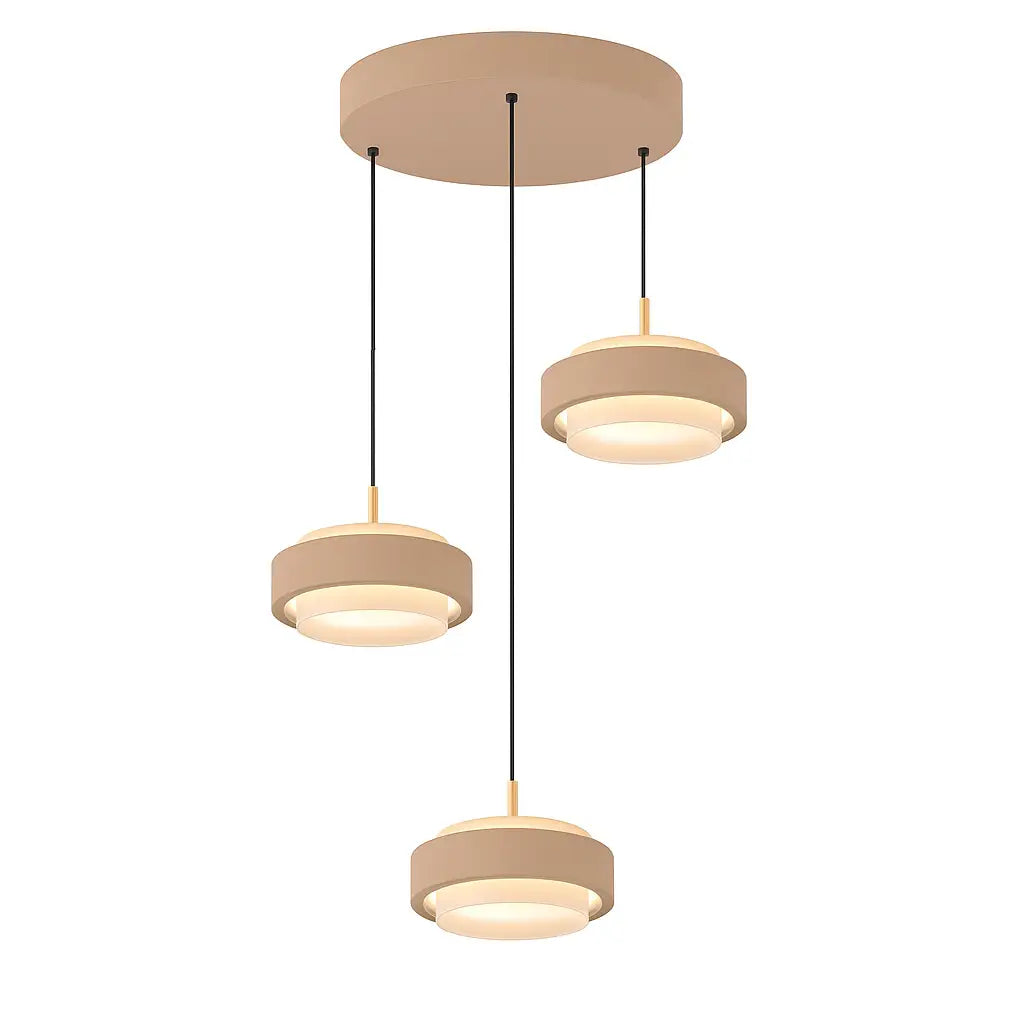 Freelight hanglamp Puleggia - 3 lichts - 33 x 150 cm - beige