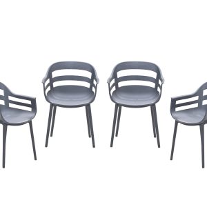 Garden Impressions Ceasar tuinstoelen set van 4 antraciet