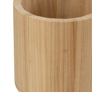 J-Line bloempotten Klassiek – hout – naturel – 3 stuks – Ø 27 cm