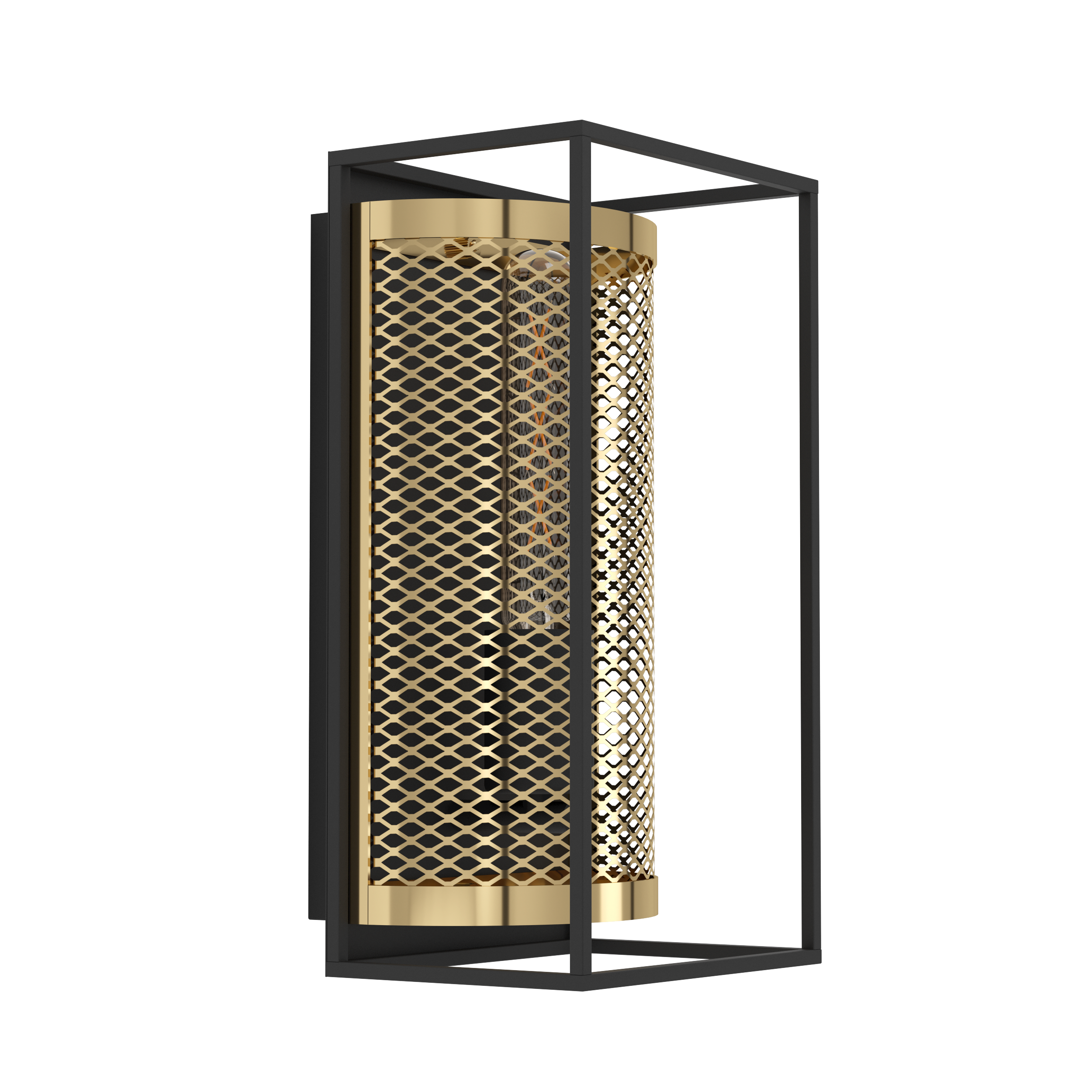 EGLO wandlamp Nohales - e27 - 32 cm - zwart/goud - staal