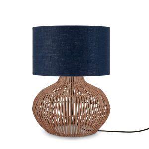 GOOD&MOJO tafellamp Kalahari – blauw – Ø32cm