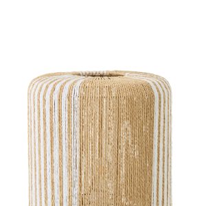 J-Line lamp Touw Cilinder – metaal – wit/naturel – small