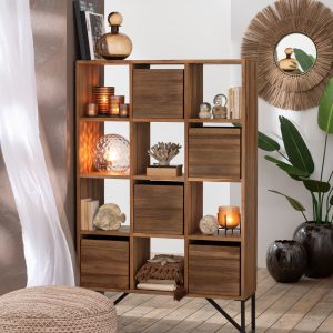 J-Line decoratie Fles + Stop Effen Rond – glas – bruin J-Line decoratie Fles + Stop Effen Rond – glas – bruin