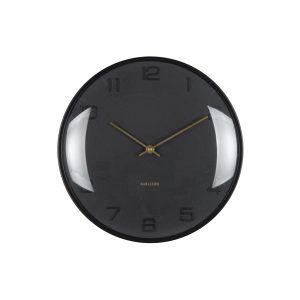 Karlsson wandklok Fuerte Dome – zwart – Ø30.5cm