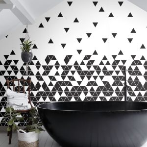 ESTAhome fotobehang grafische driehoeken zwart wit – 200 x 279 cm – 15 ESTAhome fotobehang grafische driehoeken zwart wit – 200 x 279 cm – 15