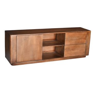 Giga Meubel Tv-Meubel Finn – Donkerbruin Hout – 160x40x55cm