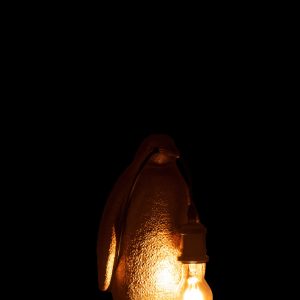 J-Line tafellamp Pinguïn – polyresin – goud – small