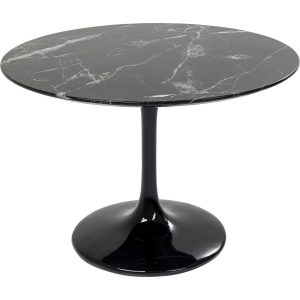Kare Design Eettafel Solo Ø110cm marmerprint zwart