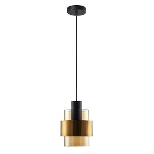 Freelight hanglamp Chiasso – 1 lichts – 14 x 150 cm – zwart goud Freelight hanglamp Chiasso – 1 lichts – 14 x 150 cm – zwart goud