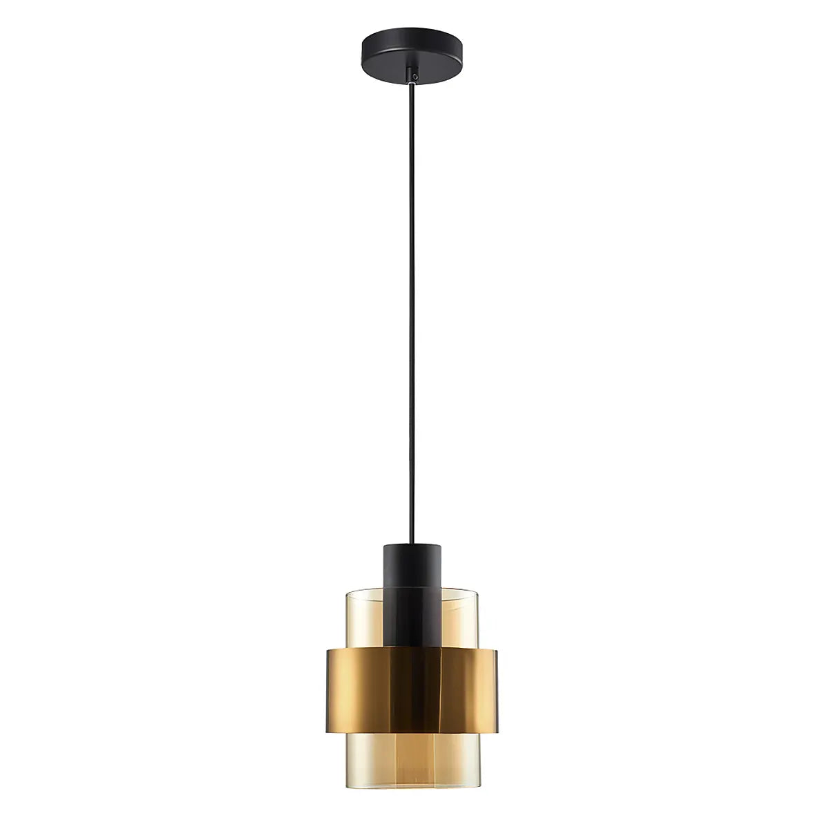 Freelight hanglamp Chiasso - 1 lichts - 14 x 150 cm - zwart goud