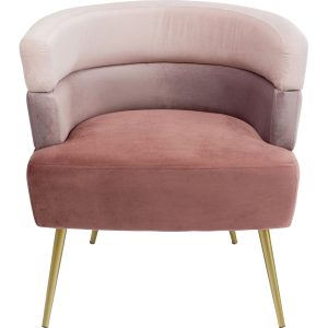 Kare Design Fauteuil Sandwich fluweel roze Kare Design Fauteuil Sandwich fluweel roze