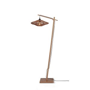 GOOD&MOJO vloerlamp Zanzibar – bruin – Ø40cm