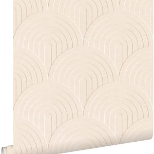 ESTAhome behang 3D-motief lichtbeige – 53 cm x 10.05 m – 131106