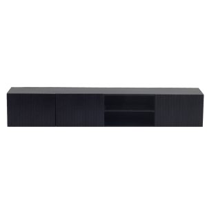 Giga Meubel Zwevend Tv-Meubel Roman – Zwart Mangohout – 200x40x35cm Giga Meubel Zwevend Tv-Meubel Roman – Zwart Mangohout – 200x40x35cm