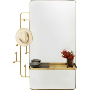 Kare Design Kapstok Spiegel Tristan 150x76cm goud