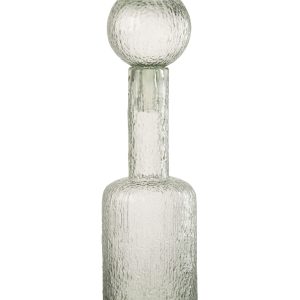 J-Line decoratie Fles Reliëf – glas – transparant/groen – medium J-Line decoratie Fles Reliëf – glas – transparant/groen – medium