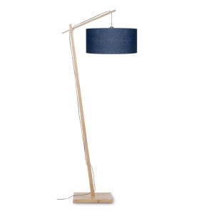GOOD&MOJO vloerlamp Andes – blauw – Ø47cm