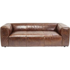 Kare Design Sofa Cubetto 3-Zits donker leer