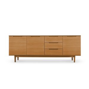 Furnhouse 4-deurs dressoir Kerteminde – Natuurlijk eikenhout – MDF, ei Furnhouse 4-deurs dressoir Kerteminde – Natuurlijk eikenhout – MDF, ei