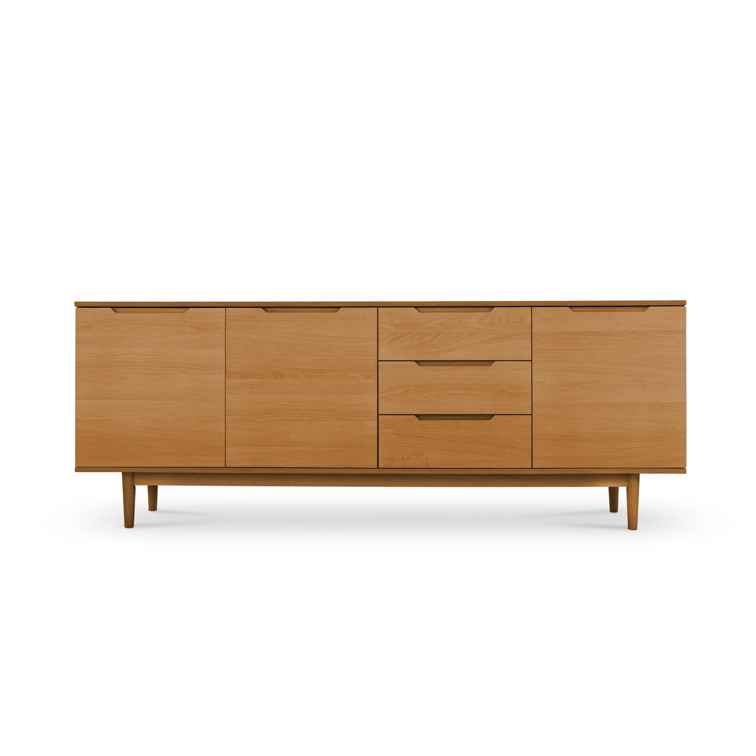 Furnhouse 4-deurs dressoir Kerteminde - Natuurlijk eikenhout - MDF, ei