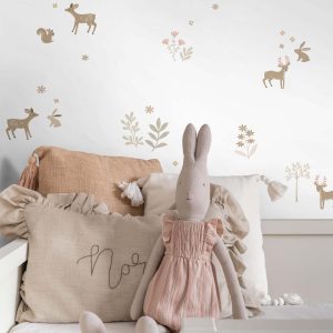 ESTAhome muursticker hertjes beige en roze – 33 x 47.5 cm – 156122 ESTAhome muursticker hertjes beige en roze – 33 x 47.5 cm – 156122