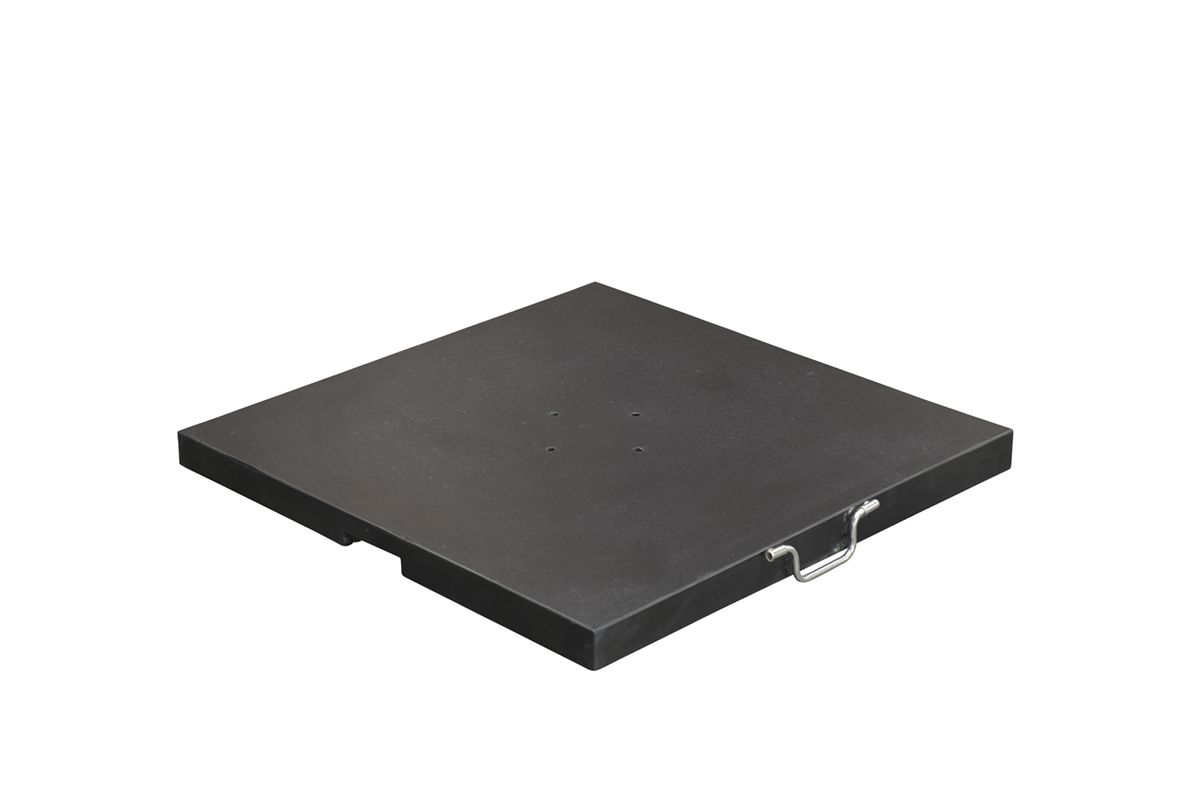 Hawaii granieten parasolvoet - 90 kg - zwart gepolijst