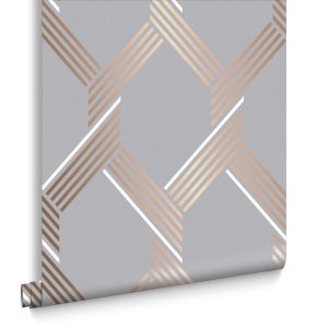 Graham & Brown Vliesbehang – Vector Rose Gold – 10mx52cm