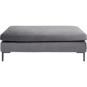 Kare Design Kruk Gianna Fluweel Grijs