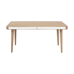 Gazzda Ena Table Eikenhouten Eettafel 160 x 90 cm – Whitewash