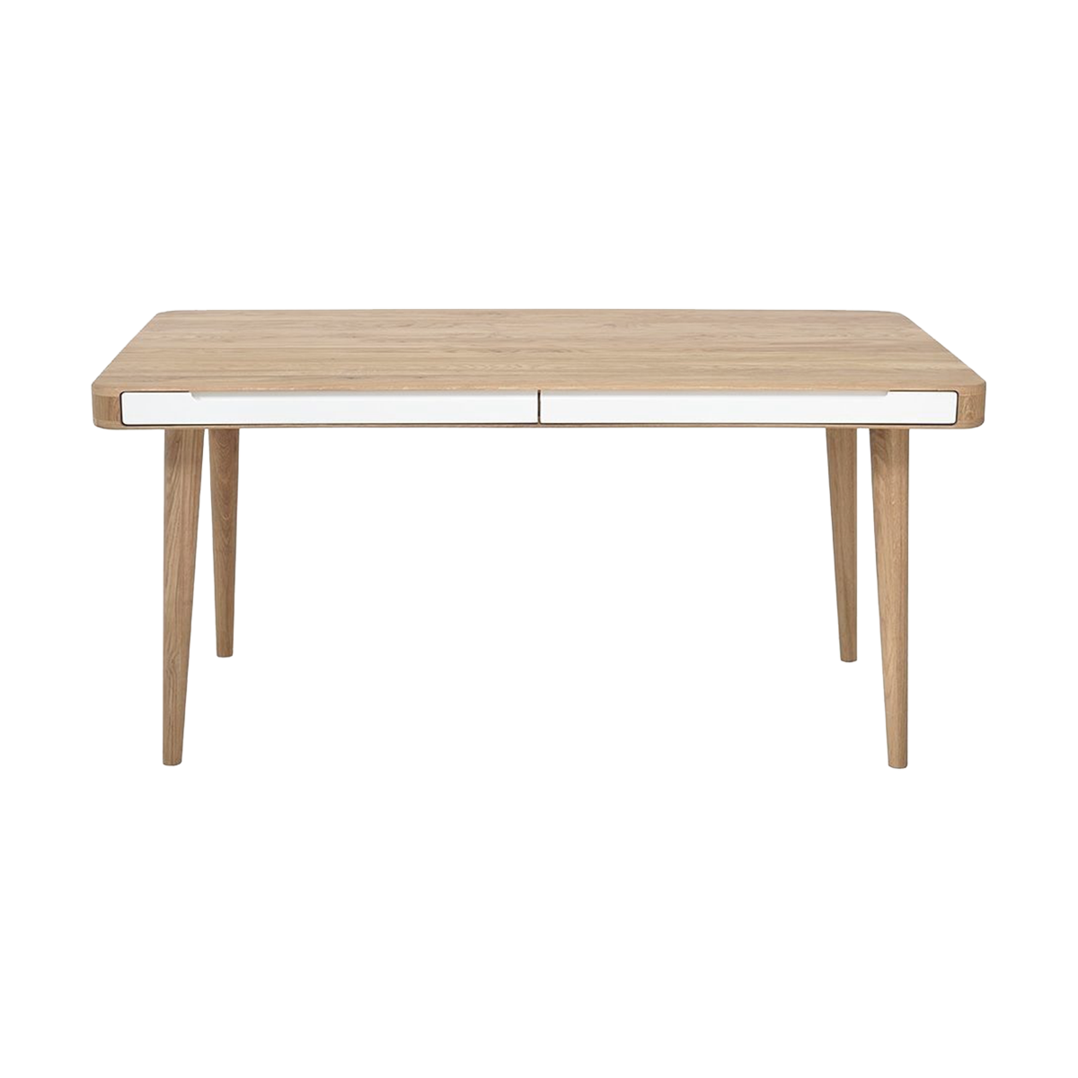 Gazzda Ena Table Eikenhouten Eettafel 160 x 90 cm - Whitewash