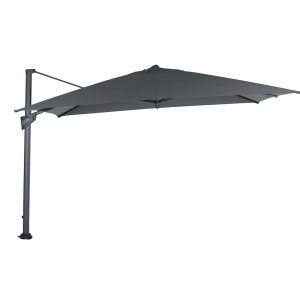 Hawaii King pole parasol – 400×400 cm – carbon black – donker grijs