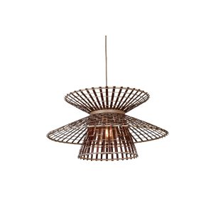 GOOD&MOJO hanglamp MACHUPICCHU – bruin – Ø57cm GOOD&MOJO hanglamp MACHUPICCHU – bruin – Ø57cm