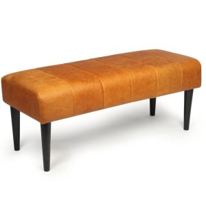 Furnhouse bankje Athea – Cognacbruin – Leer – 50x120x48 Furnhouse bankje Athea – Cognacbruin – Leer – 50x120x48