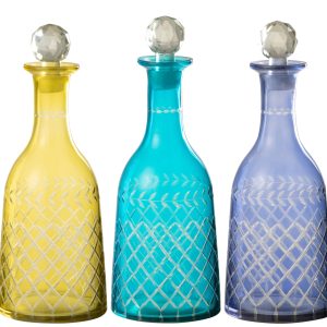 J-Line decoratie Flessen Tarifa – glas – mix – large – 3 stuks J-Line decoratie Flessen Tarifa – glas – mix – large – 3 stuks