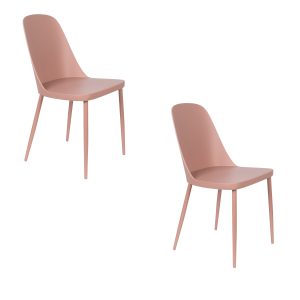 Housecraft Living Pip Eetkamerstoelen Roze – Set van 2