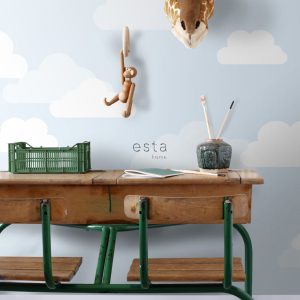 ESTAhome fotobehang wolkjes lichtblauw – 200 x 279 cm – 158842 ESTAhome fotobehang wolkjes lichtblauw – 200 x 279 cm – 158842