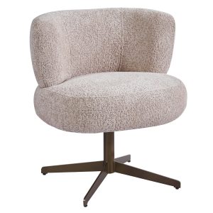 Giga Meubel Eetkamerstoel Bonnie – Taupe/Brons Draaibaar – Set van 2 Giga Meubel Eetkamerstoel Bonnie – Taupe/Brons Draaibaar – Set van 2