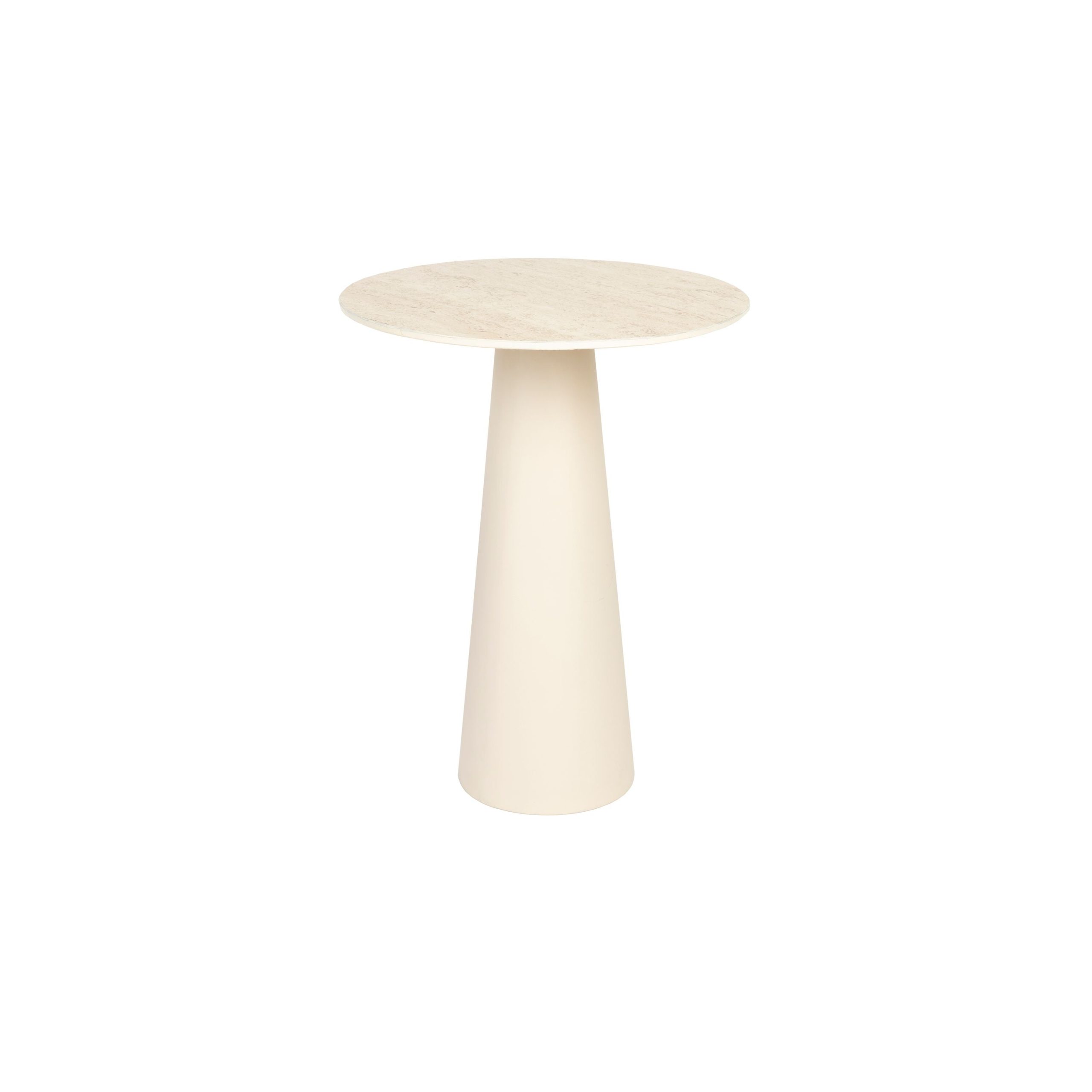 Housecraft Living Joya Bijzettafel Laag 40x40 cm Travetin-Look Beige