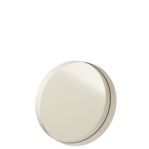 J-Line spiegel Rond Boord – metaal – wit – small – Ø 30 cm