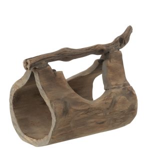 J-Line decoratie Stam Handvat – hout – naturel – large
