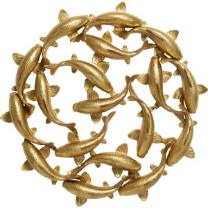 Kare Design Wanddecoratie karperen koi goud 102cm Kare Design Wanddecoratie karperen koi goud 102cm