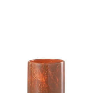 J-Line theelichthouder balls – glas – bruin