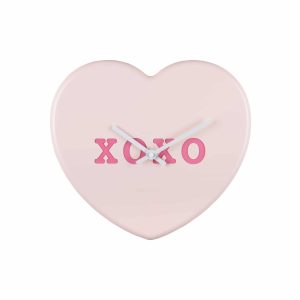 Karlsson wandklok Heart Candy – roze – 30×6.2x27cm