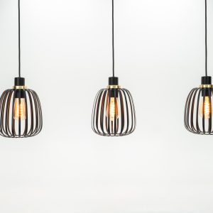 EGLO hanglamp Pocicas – e27 – 106 cm – zwart/goud EGLO hanglamp Pocicas – e27 – 106 cm – zwart/goud
